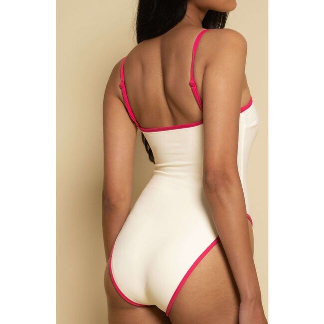 Jacelyn One-Piece, Cream Raspberry - One Pieces - 5