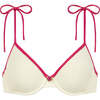 Dainty Bikini Top, Cream Raspberry - Two Pieces - 1 - thumbnail