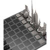 Chess Set Stainless Steel WORLD ICONS with Wooden Grid Board - Games - 1 - thumbnail