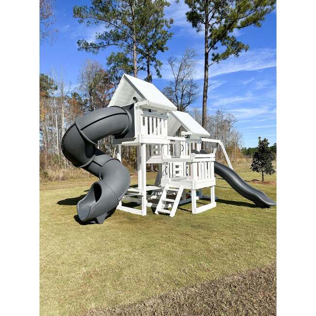 Premium Turbo Tube Slide for 7' Deck Height - Grey - Outdoor Games - 2