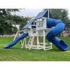 Premium Turbo Tube Slide for 7' Deck Height - Blue - Outdoor Games - 2