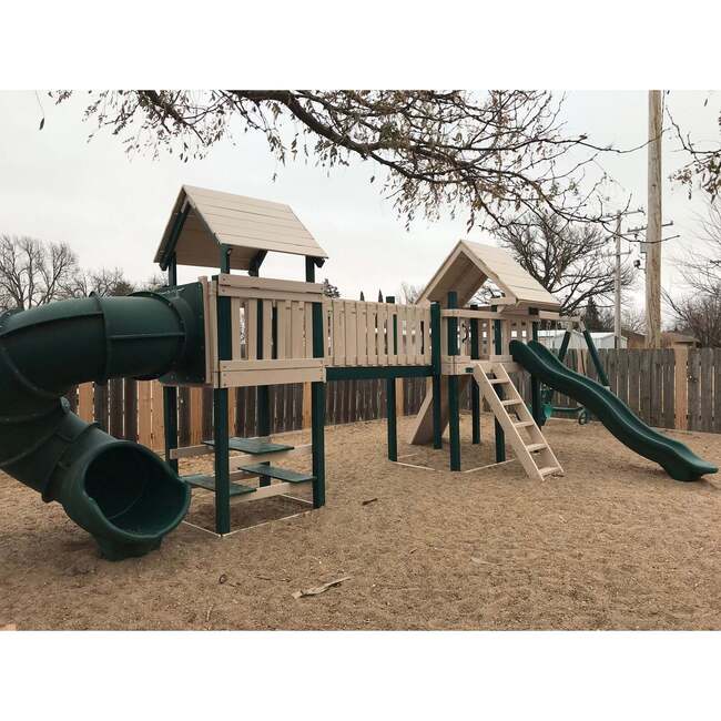 Premium Turbo Tube Slide for 5' Deck Height - Green - Outdoor Games - 2