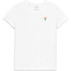 Grown-Ups Embroidered Classic slub Crewneck Tee (Women’s Fit), White - T-Shirts - 1 - thumbnail