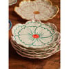 Ceramic Flower Shaped Side Plate With Pink Border, Jade - Tableware - 2