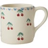 Ceramic Mug With Hand-Painted Cherries 420 ml, Cream - Tableware - 1 - thumbnail