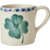 Ceramic Mug With Hand-Painted Good Luck Clover 420 ml, Cream - Tableware - 1 - thumbnail