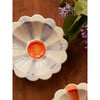 Small Ceramic Flower Dipping Bowl With Hand-Painted Stripes, Lavender - Tableware - 2