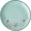 Ceramic Cake Plate With Hand-Painted Flower Vine, Light Green - Tableware - 1 - thumbnail