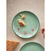 Ceramic Cake Plate With Hand-Painted Flower Vine, Light Green - Tableware - 2