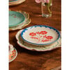 Ceramic Cake Plate With Hand-Painted Vintage Flower, Cream - Tableware - 2