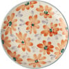 Ceramic Cake Plate With Hand-Painted Flowers, Orange - Tableware - 1 - thumbnail