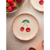 Ceramic Cake Plate With Hand-Painted Cherry, Cream - Tableware - 2