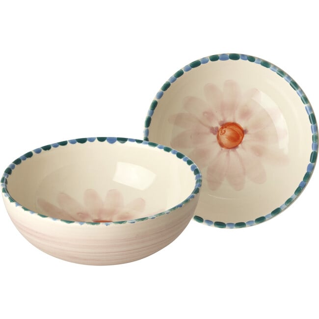 Ceramic Bowl With Hand-Painted Soft Pink Flower 350 ml, Lavender