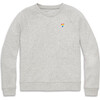 Grown-Ups Embroidered Rainbow Heart Sweatshirt (Women's Fit), Heather Silver - Sweatshirts - 1 - thumbnail