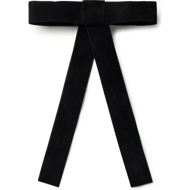 Scarlett Suede Long Tail Clip, Black