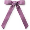 Rosette Velvet Long Tail Clip, Lavender - Bows - 1 - thumbnail