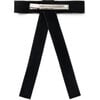 Rosette Velvet Long Tail Clip, Black - Bows - 2