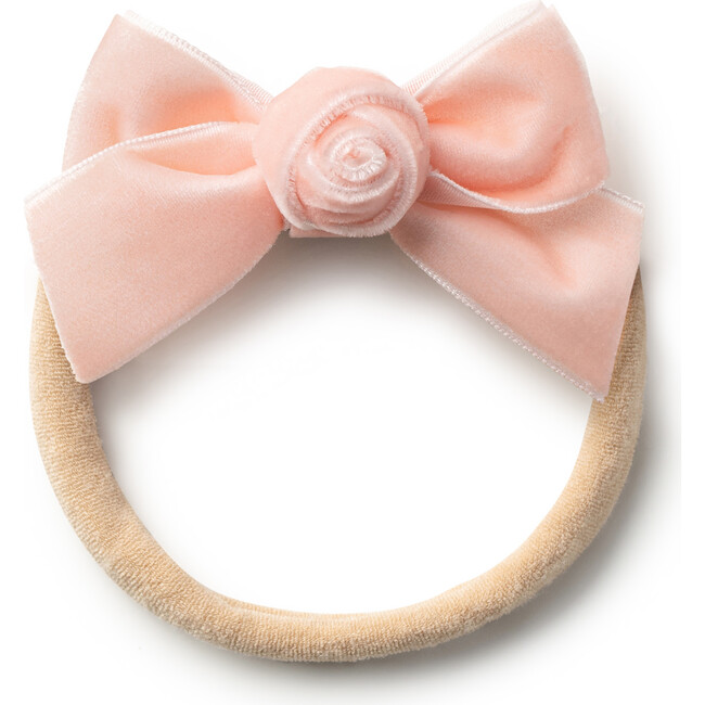 Rosette Velvet Baby Band, Ballet Slipper