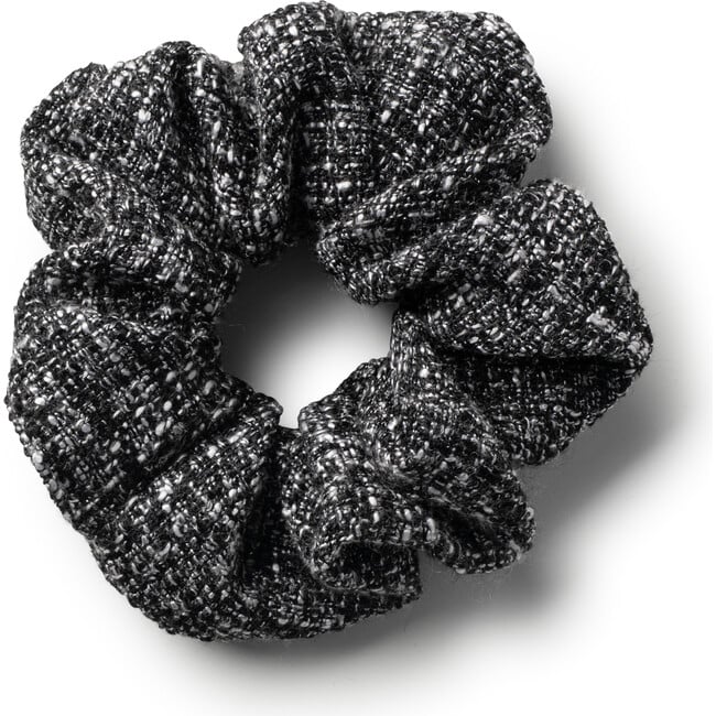 Clara Tweed Scrunchie, Black