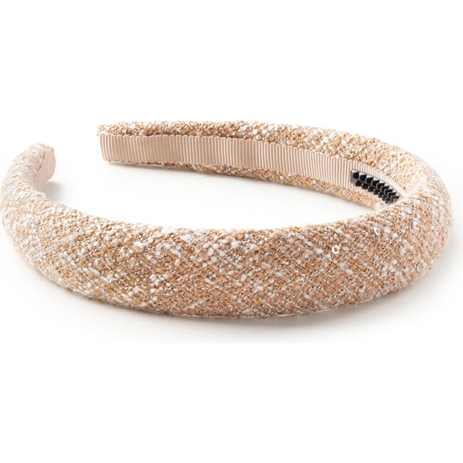 Clara Tweed Padded Headband, Caramel