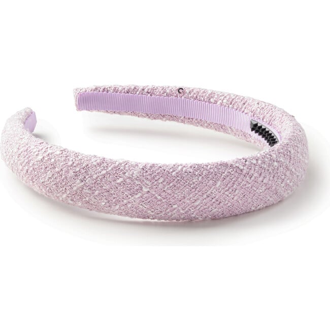 Clara Tweed Padded Headband, Lavender