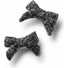 Clara Tweed Double Clip Set, Black - Bows - 1 - thumbnail