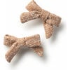 Clara Tweed Double Clip Set, Caramel - Bows - 1 - thumbnail