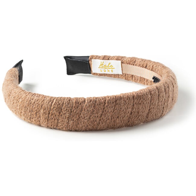 Avery Ribbed Knit Padded Headband, Chocolate