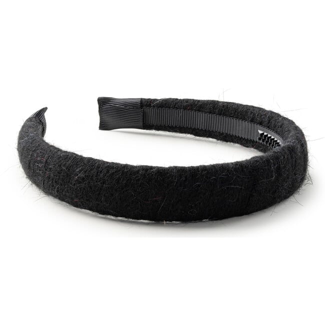 Avery Ribbed Knit Padded Headband, Black