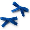 Avery Ribbed Knit Double Clip Set, Cobalt - Bows - 1 - thumbnail