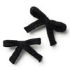 Avery Ribbed Knit Double Clip Set, Black - Bows - 1 - thumbnail