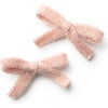 Avery Ribbed Knit Double Clip Set, Ballet Slipper - Bows - 1 - thumbnail