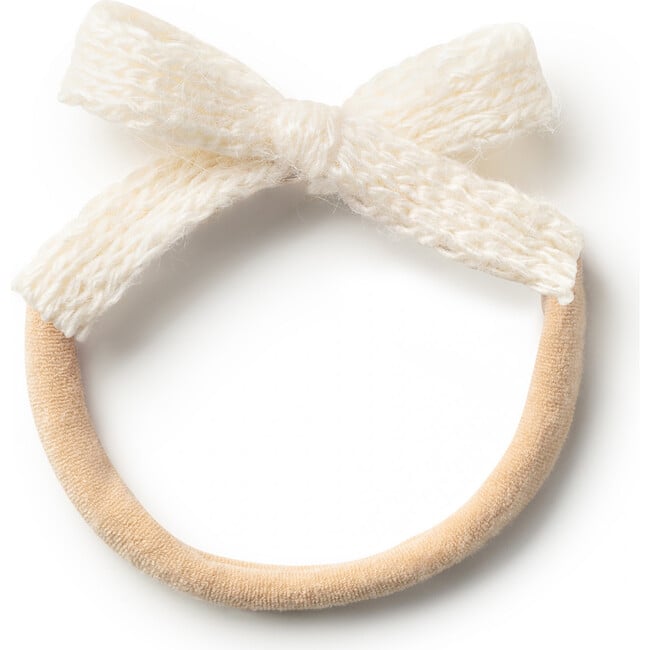 Avery Ribbed Knit Baby Band, Ivory