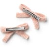 Avery Ribbed Knit Double Clip Set, Ballet Slipper - Bows - 2