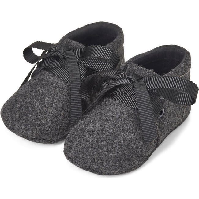 MiniMe Wool Booties, Dark Grey - Booties - 2