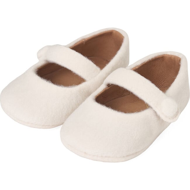 May Wool Mary Janes, White - Mary Janes - 2