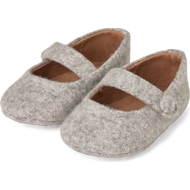 May Wool Mary Janes, Grey - Mary Janes - 2