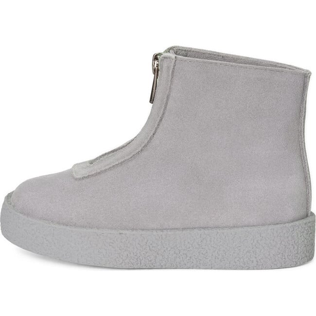 Leah Suede Zip Up Boots, Grey