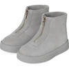 Leah Suede Zip Up Boots, Grey - Boots - 2