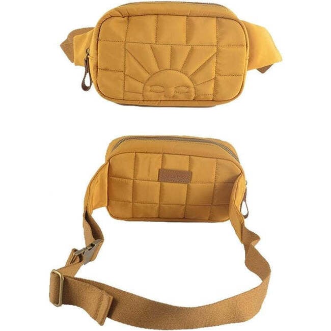 Weatherproof Cotton Strap Zippered Belt Bag, Wheat