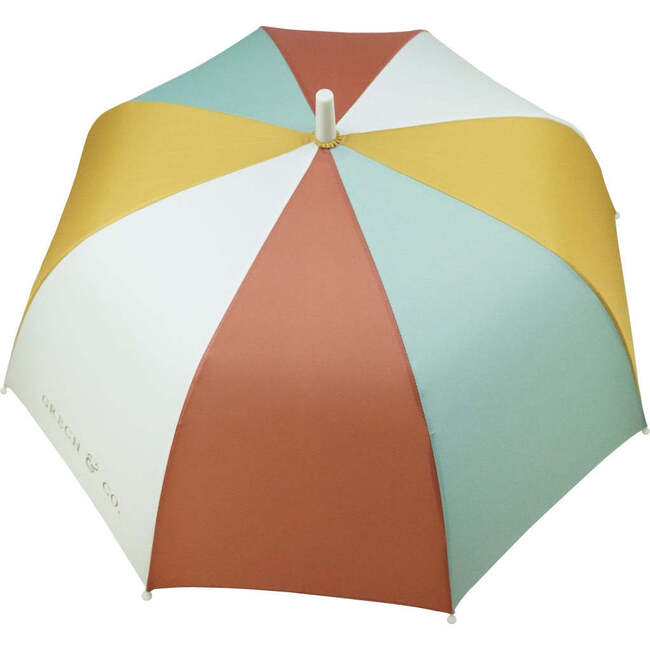 Sustainable Vegan Leather Rain Umbrellas, Rust