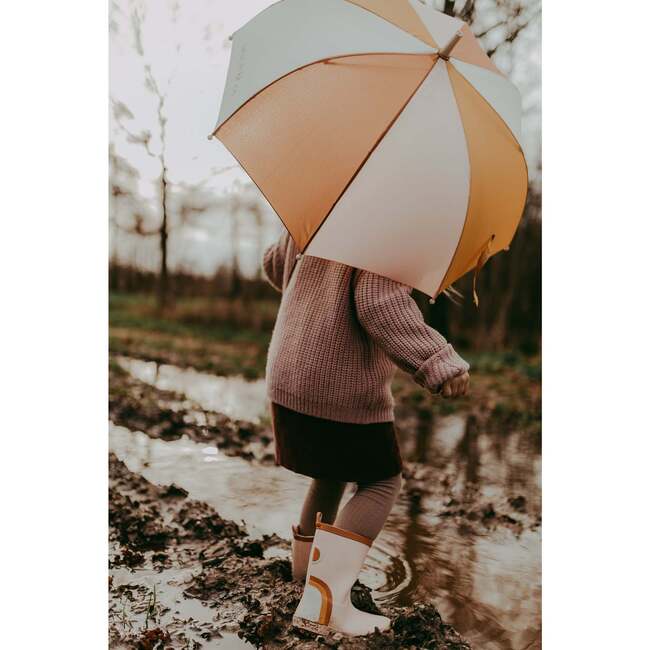 Sustainable Vegan Leather Rain Umbrellas, Light Blue - Umbrellas - 2