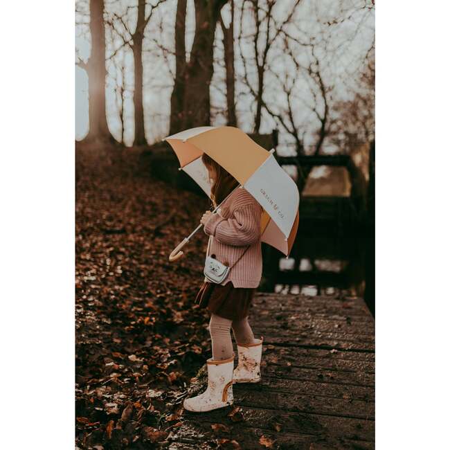Sustainable Vegan Leather Rain Umbrellas, Rust - Umbrellas - 4