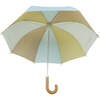 Sustainable Vegan Leather Rain Umbrellas, Light Blue - Umbrellas - 5