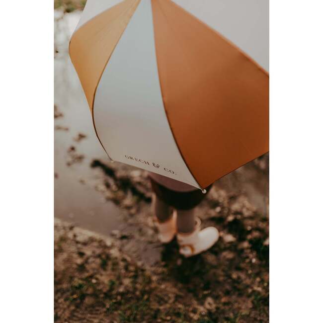 Sustainable Vegan Leather Rain Umbrellas, Rust - Umbrellas - 6