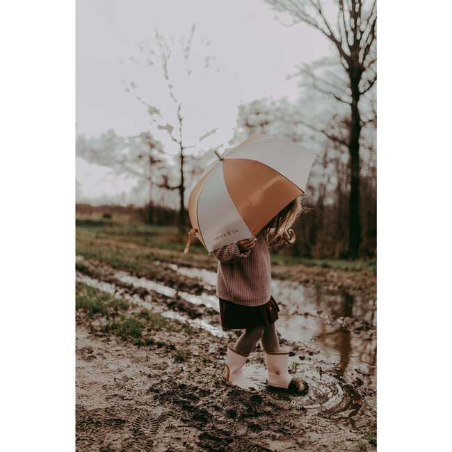 Sustainable Vegan Leather Rain Umbrellas, Rust - Umbrellas - 7