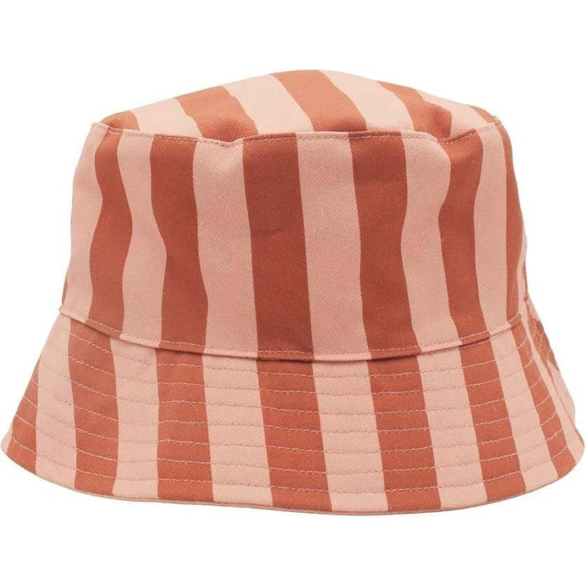 Striped Reversible Bucket Hat, Sunset & Tierra - Hats - 1