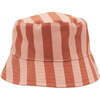 Striped Reversible Bucket Hat, Sunset & Tierra - Hats - 1 - thumbnail