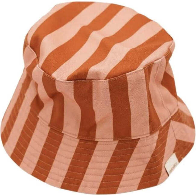 Striped Reversible Bucket Hat, Sunset & Tierra - Hats - 2