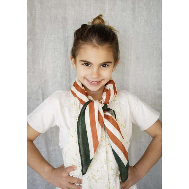 Striped Organic Cotton Head Scarf, Atlas & Tierra - Scarves - 3